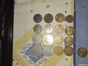 Vând lot monede România   RSR, argint 2 lei 1924, 50 bani 2019