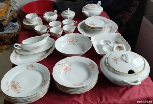 Set de masă din porțelan pentru 6 persoane, 40 buc