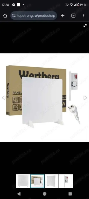 Panou de incalzire cu infrarosu WERTBERG 450W termostat EAN 59 