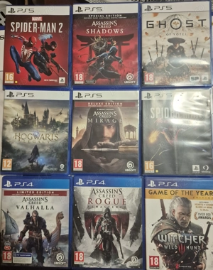 Jocuri PS4 si PS5 Ac Shadows, Ghost of Yotei, Spiderman 2 si altele in Timisoara