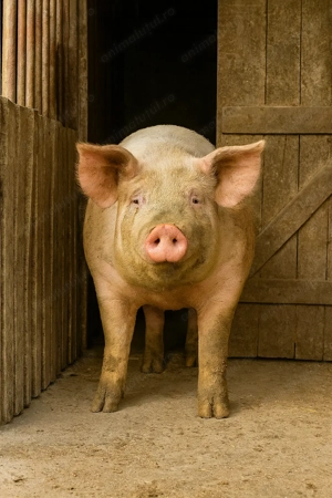 Porc de carne pentru Craciun in Gologanu, Vrancea