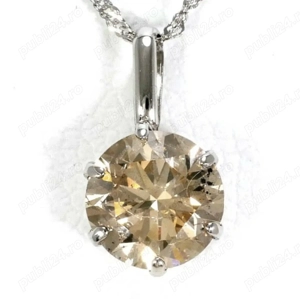 Lant din platina cu diamant natural fancy brown 0,70ct