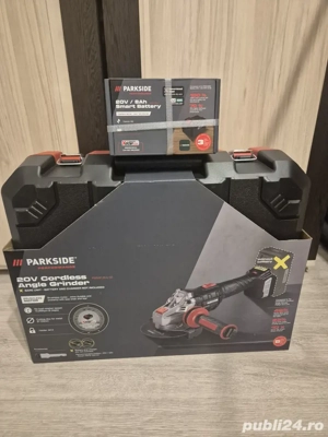 Polizor unghiular Parkside Performance 20V + Acumulator Smart 8Ah   NOI