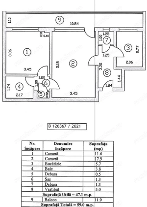 Apartament superb 2 camere Mihalache -1 MAI, renovat și utilat complet,59 mp. - imagine 15