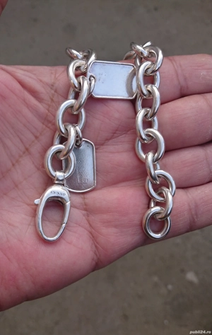 Bratara Gucci rollo argint - imagine 5