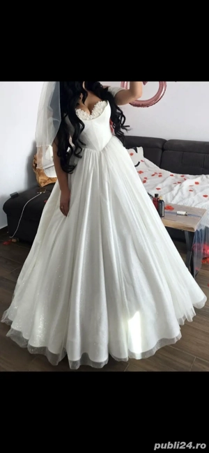 Rochie de mireasa S-M deosebita - imagine 3