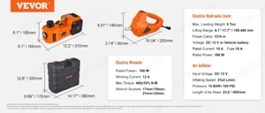 Cric electric auto VEVOR cu compresor, ridica pana la 5 tone, 12V, NOU - imagine 8