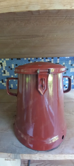 Bidoane vechi emailate pentru untura Csepel 3L si Splendid 5L - imagine 3