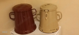 Bidoane vechi emailate pentru untura Csepel 3L si Splendid 5L