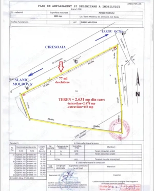 Teren de vanzare 2.631 mp,  Slanic Moldova - Ciresoaia, Bacau - imagine 3
