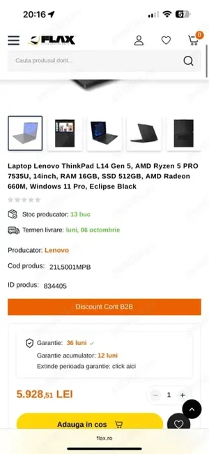 Lenovo L14 Gen 5 Ryzen 5Pro 24GB Ddr5 2TB SSD