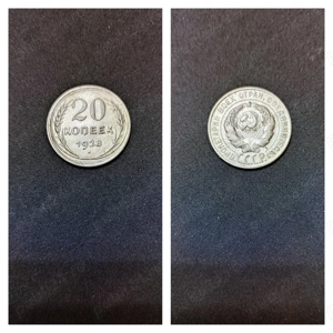 Moneda argint 20 Kopeek, RUSIA (URSS), 1928