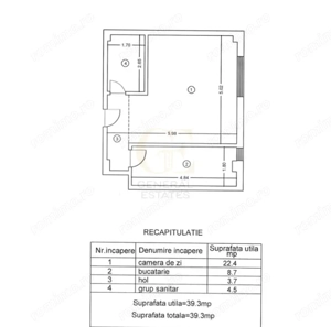 Vânzare apartament cu o cameră - 35 m.p în Păcurari - Iasi - imagine 7