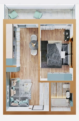 Vânzare apartament cu 1 cameră în Complexul Rezidențial Copou Garden - imagine 11