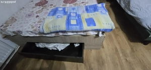 Pat matrimonial folosit cu somniera si sertar. 1.6 2 si 1.4 2