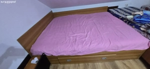 Pat matrimonial folosit cu somniera si sertar. 1.6 2 si 1.4 2