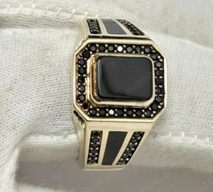 Ghiul din Aur Galben 14k cu Onix