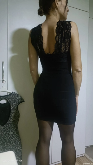 Rochie scurta neagra S, chiar XS - imagine 2