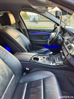 BMW F10 520d Pachet M, Navigatie, Lumini Ambientale, km reali, incalzire scaune, piele, faruri led - imagine 6