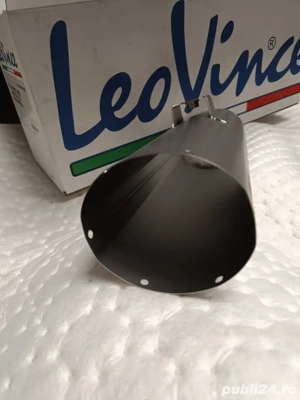 LeoVince Set Piese de Schimb Tobă de Eșapament Capac Tobă de Eșapament Oțel Inoxidabil 370 mm Dreapt - imagine 2