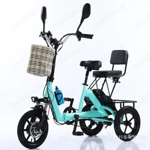 tricicleta electrica adulti pliabila 14'' 48V 350W 10,4Ah - imagine 2