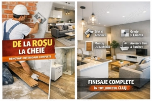Renovări Interioare Complete   De la Roșu la Cheie | Județul Cluj