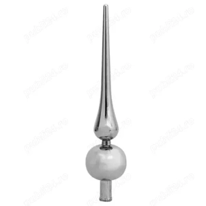 Varf de brad Craciun cu aspect lucios , argintiu