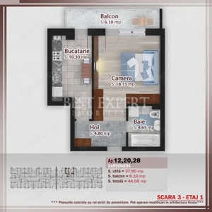 Garsoniera Direct Dezvoltator -500 mt STB - imagine 2