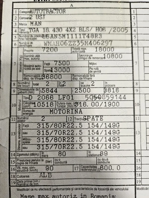 Dezmembrez Man Tga 2005 motor D2066 - imagine 10