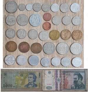 36 monede ani diferiti si 2 bancnote