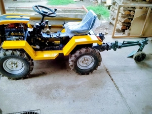 Vând Schimb Minitractor diesel 18 cp, plug și freză tractată!