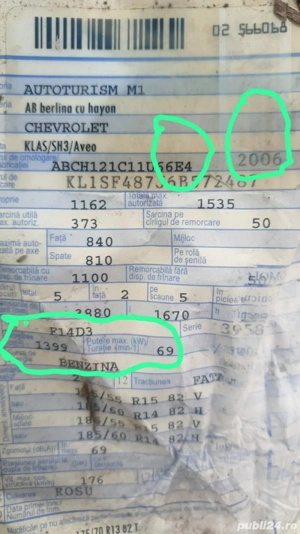 Cutie viteze Chevrolet Aveo 1.4 benzina  - imagine 2