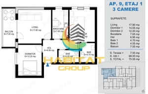 Titan 3 camere decomandat  76 mp  doar 15 min. metrou Teclu - imagine 2