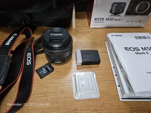Canon EOS M50 Mark II, aparat Foto Mirrorless 24MP - imagine 2