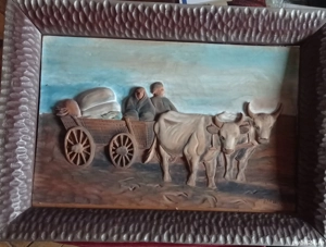 Tablou sculptat lemn