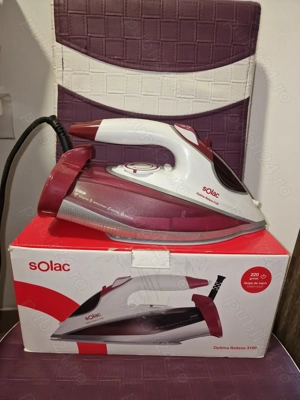 Fier de calcat, Solac, PV2040, Calcare verticala, 220g min Abur, Rosu Alb - imagine 5