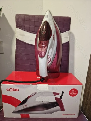 Fier de calcat, Solac, PV2040, Calcare verticala, 220g min Abur, Rosu Alb - imagine 3