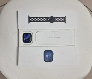 Apple Watch Seria 9 41mm GPS ca nou Midnight, Bateria 91%, Nike Band