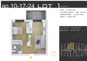 2 Camere Direct Dezvoltator-Incalzire in pardoseala Parcare Bonus