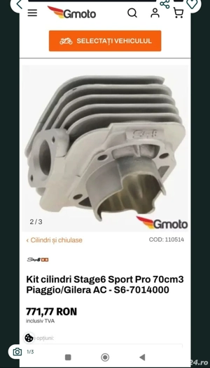 Set motor Stage 6 70cc Piaggio / Gilera racire aer