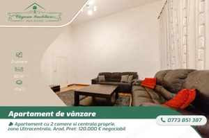 Apartament cu 2 camere si centrala proprie, zona Ultracentrala, Arad