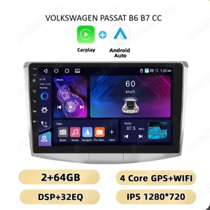 Navigatie Android 2GB RAM+ 64GB Volkswagen VW PASSAT B6 B7 CC 10" inch