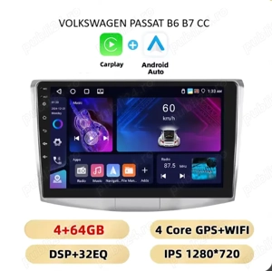 Navigatie Android 4GB RAM + 64GB Volkswagen VW PASSAT B6 B7 CC 10" inch