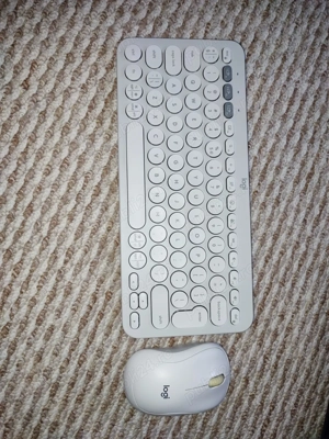 tastatura Logitech Pebble Keys 2 K380s alba si Mouse LOGITECH M240 Silent, alb - imagine 2