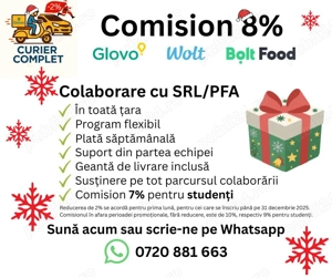 Locuri disponibile livrator Glovo   Bolt Food   Wolt PFA SRL - imagine 2