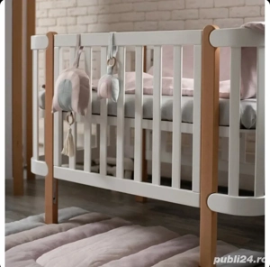 Patut bebelus   copii lemn masiv de fag Marvis 