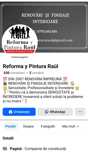Meseriaș cu experiență (RENOVĂRI și FINISAJE)