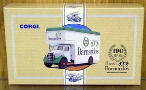 Camion de epoca Pantechnicon Anglia, Corgi 1992, Barnardos, macheta metal noua alb-verde, sc. 1:50 - imagine 2