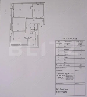 Apartament de vanzare 3 camere, 62.70 mp  Valea Adanca