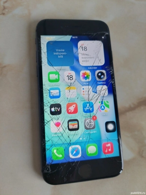 [SE2] Vând Apple iPhone SE 2 spart dar funcțional (iOS 26.1) [poze reale]